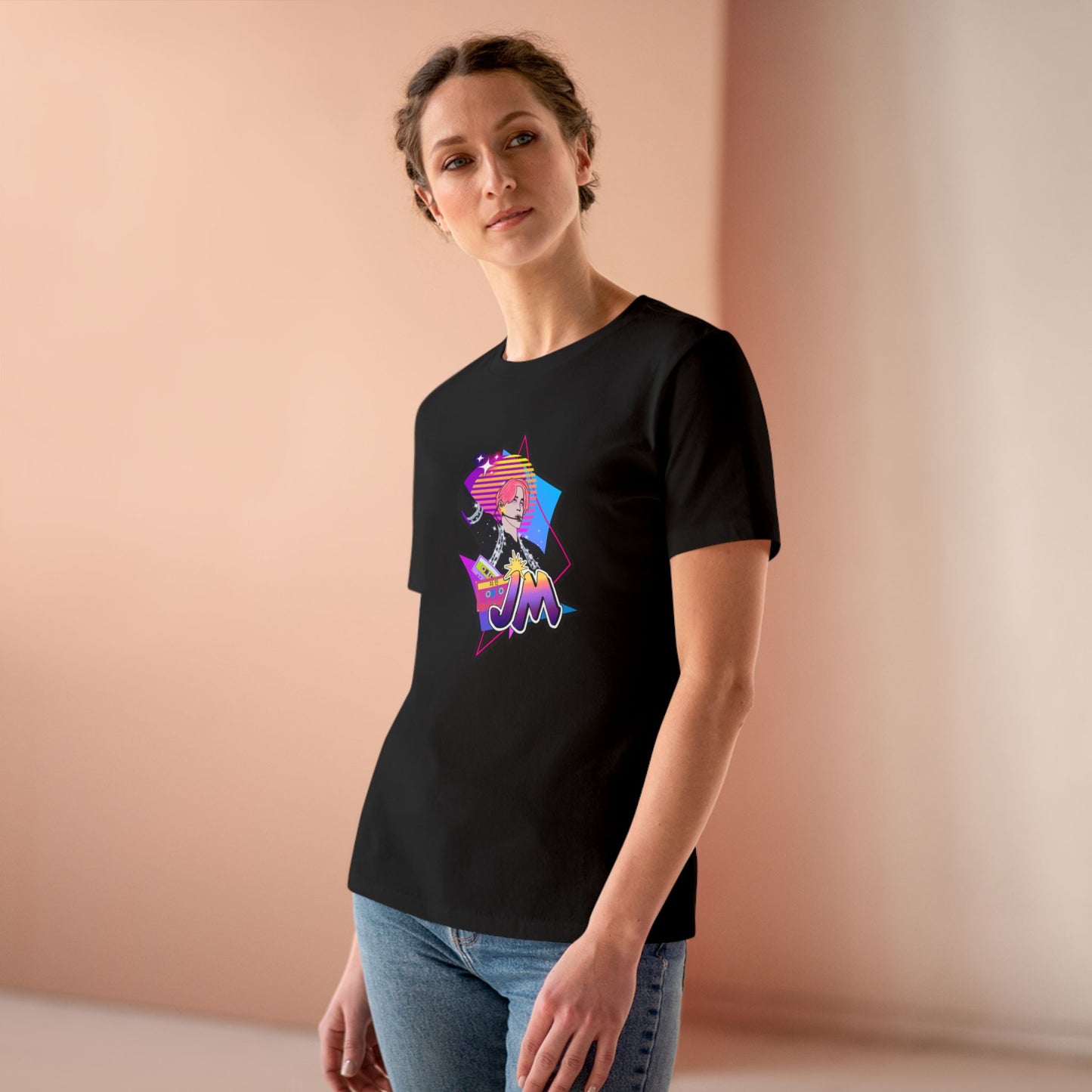 Jimin 1980s Retro Series Women's Relaxed Jersey Short Sleeve Tee