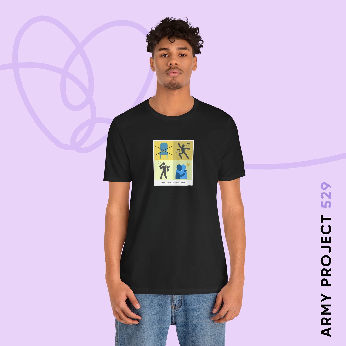 Jimin Care Instructions Unisex Jersey Short Sleeve Tee