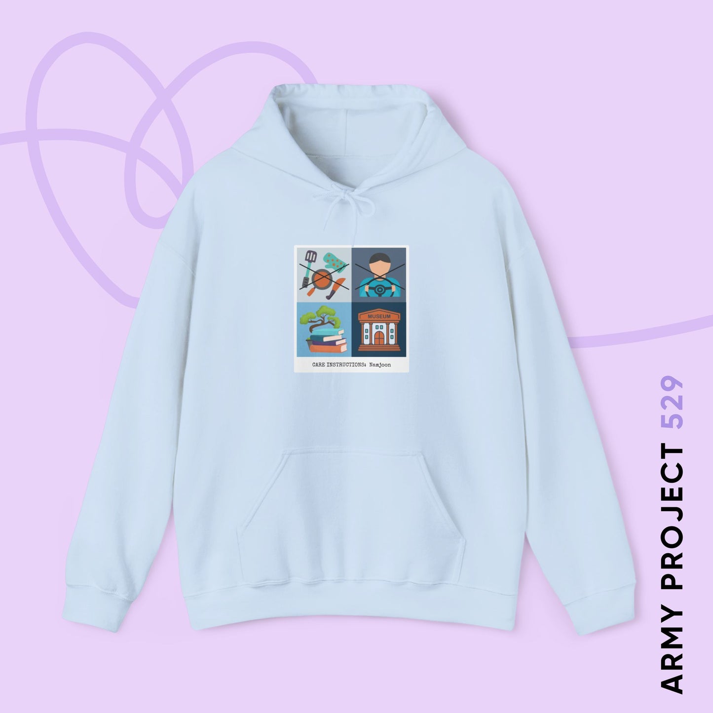 Namjoon Hoodie - Funny Fanmade BTS Merch - Care Instructions - Cozy Unisex Sweatshirt