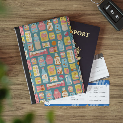 Sweet Pastel Korean Snacks Passport Cover