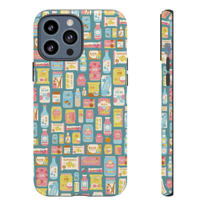 Sweet Pastel Korean Snacks Tough Phone Case - Cute K-Pop Merch - iPhone, Galaxy, Pixel Cover