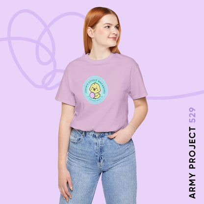 Jimin Short Sleeve Shirt - Cute Fanmade BTS Merch - Jimin's Lovely Macarons - Soft Unisex T-Shirt