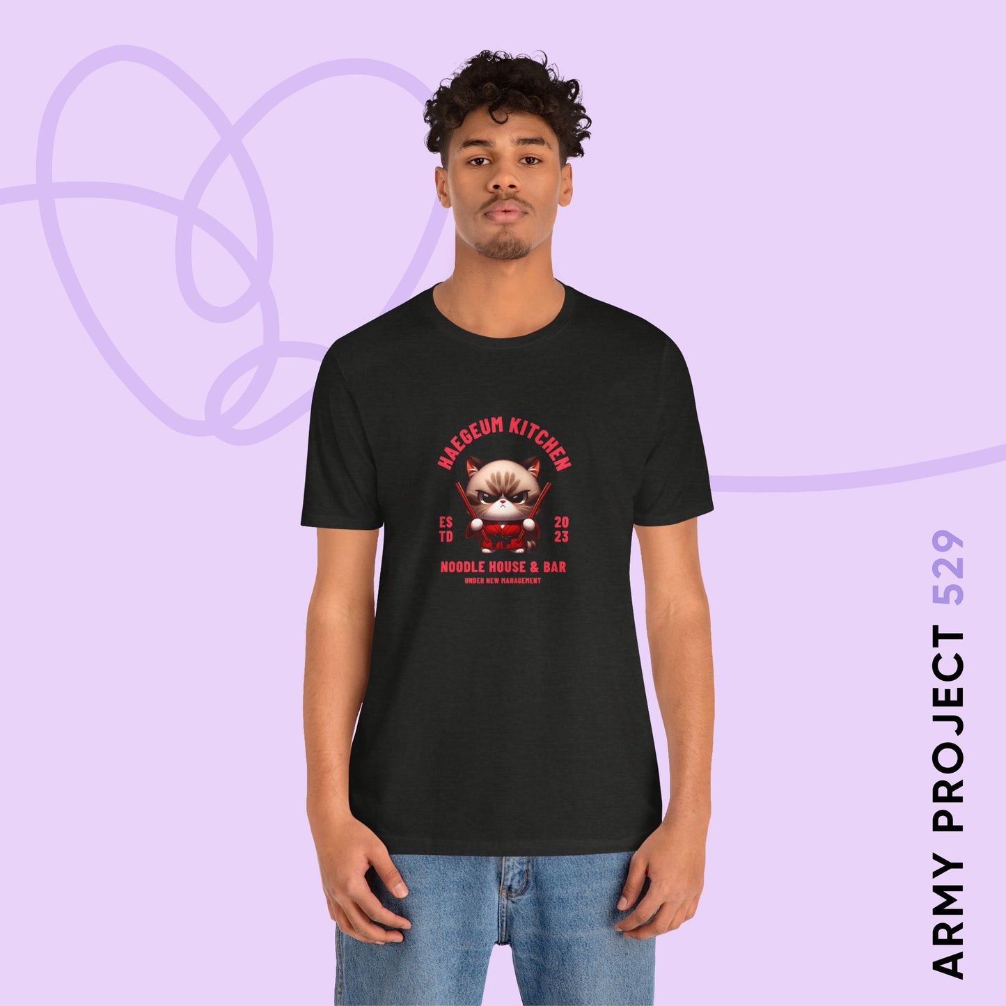 Yoongi Short Sleeve Shirt - Haegeum Noodle House - Fanmade BTS Merch - Unisex Jersey T-Shirt