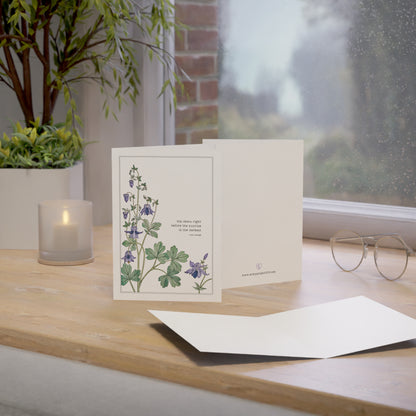 Fanmade BTS Greeting Card - Yoongi Encouragement Quote - Vintage Floral Artwork