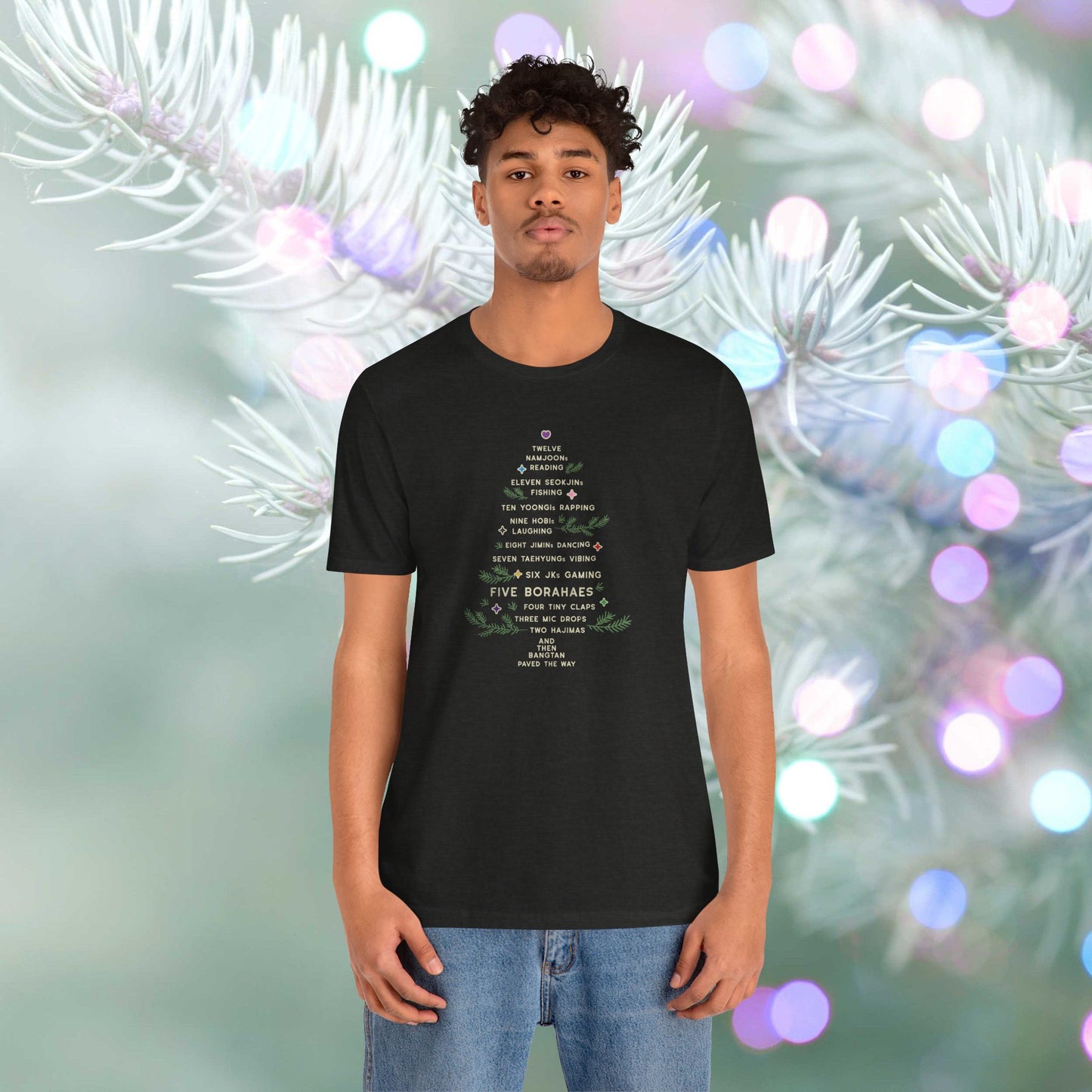 OT7 Short Sleeve Shirt - 12 Days of Bangtan - Fanmade BTS Merch - Unisex Jersey T-Shirt