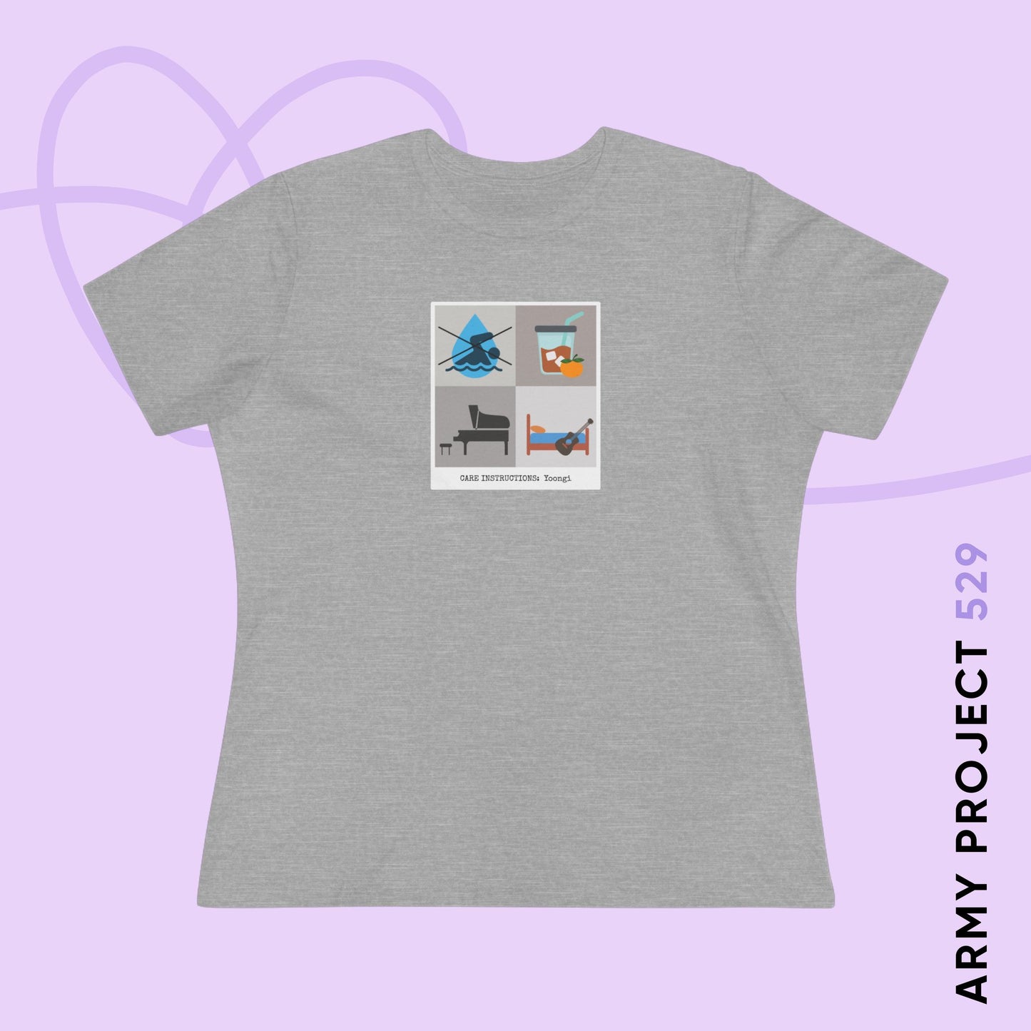 Yoongi Women's Tee - Funny Fanmade BTS Merch - Care Instructions - Soft Jersey T-Shirt
