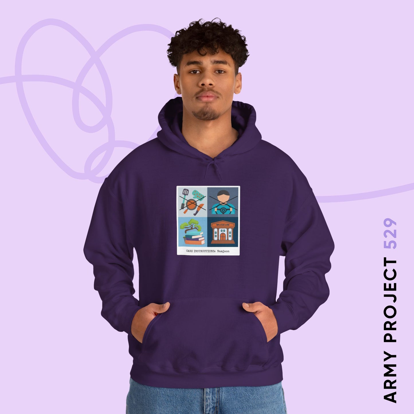 Namjoon Hoodie - Funny Fanmade BTS Merch - Care Instructions - Cozy Unisex Sweatshirt