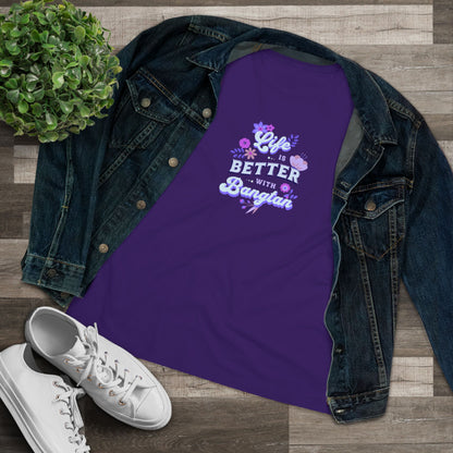 Life is Better with Bangtan Women's Relaxed Jersey Short Sleeve Tee