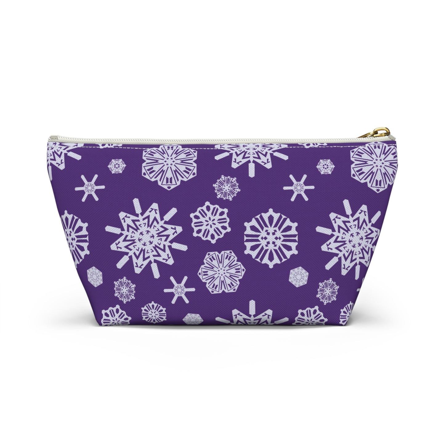 OT7 Cosmetics Bag - Secret Snowflakes (Purple) - Fanmade BTS Toiletry Bag - Flat Bottom Zipper Pouch