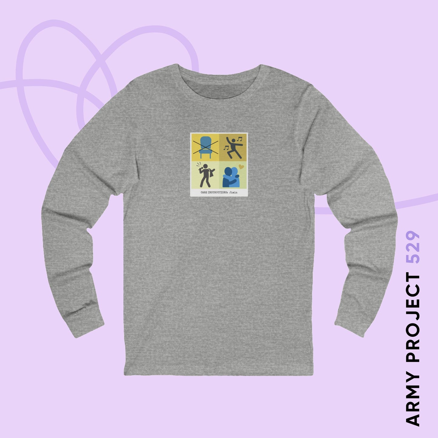 Jimin Long Sleeve Shirt - Funny Fanmade BTS Merch - Care Instructions - Soft Unisex T-Shirt