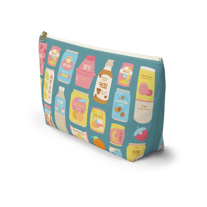 Sweet Pastel Korean Snacks Accessory Pouch w/ T-bottom