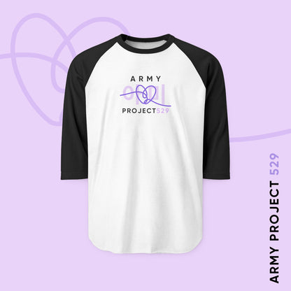 ARMY Project 529 Baseball Tee - Retro ARMY Apparel - 3\4 Sleeve Unisex T-Shirt