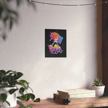Jimin Wall Art - Fanmade BTS Retro Series - 80s Pop Aesthetic - Matte Poster