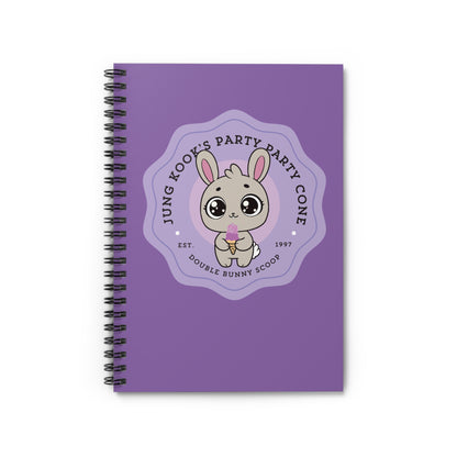 Jung Kook Notebook - Cute Fanmade BTS Merch - Jung Kook's Party Party Cone - Spiral Journal