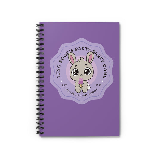 Jung Kook Notebook - Cute Fanmade BTS Merch - Jung Kook's Party Party Cone - Spiral Journal
