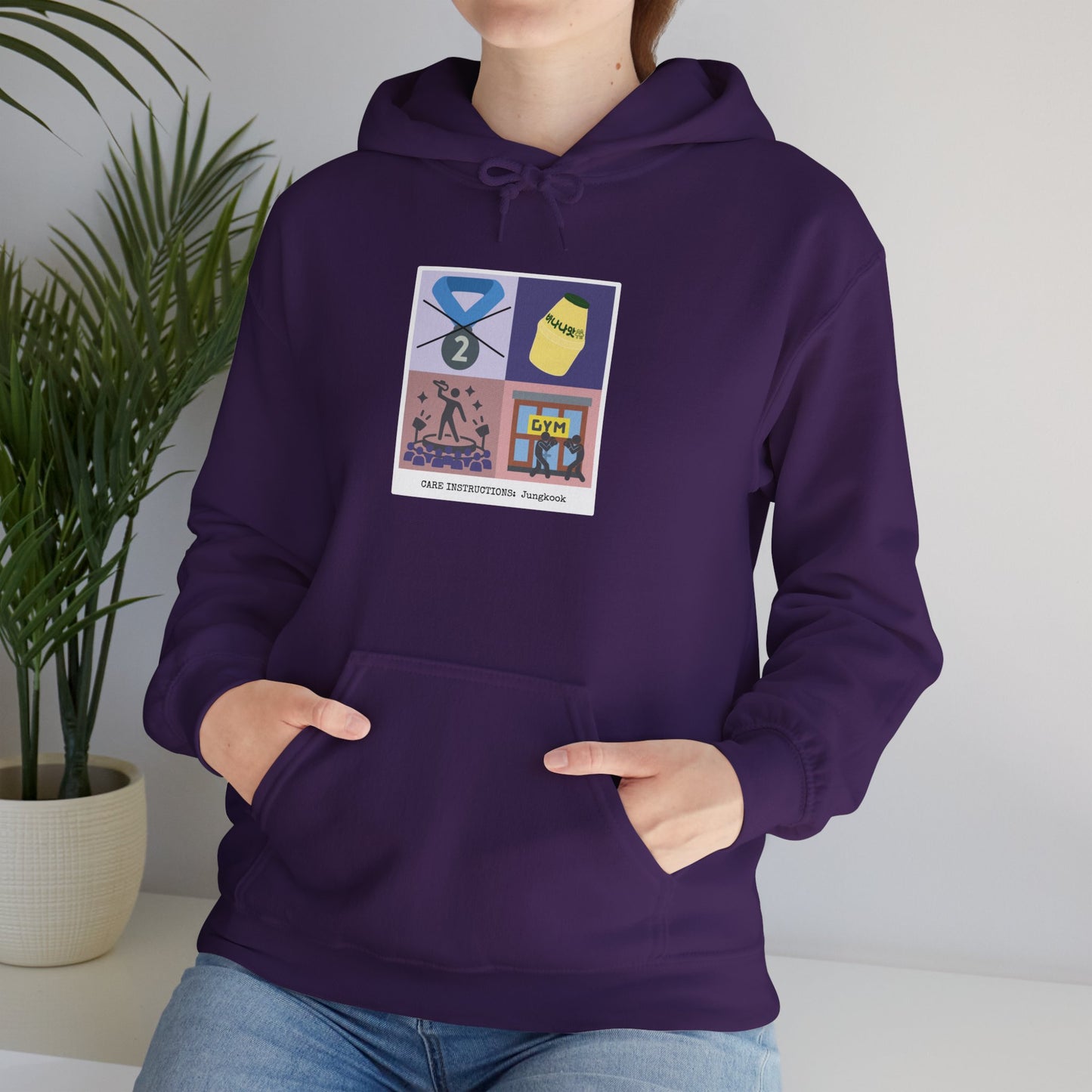 Jung Kook Hoodie - Funny Fanmade BTS Merch - Care Instructions - Cozy Unisex Sweatshirt