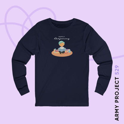 Namjoon Long Sleeve Shirt - Happily Namjooning - Fanmade BTS Merch - Soft Unisex T-Shirt