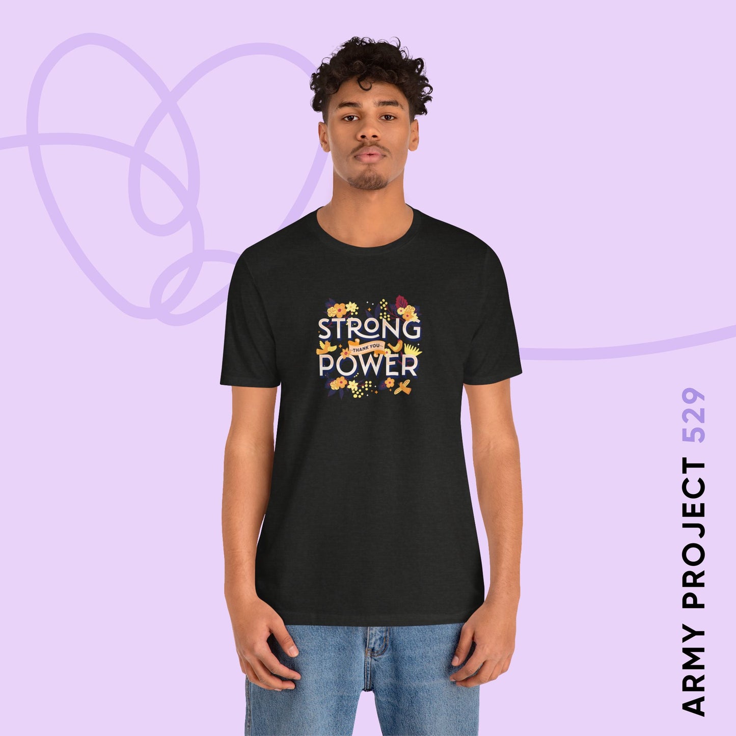 OT7 Short Sleeve Shirt - Strong Power Thank You - Fanmade BTS Merch - Soft Unisex T-Shirt