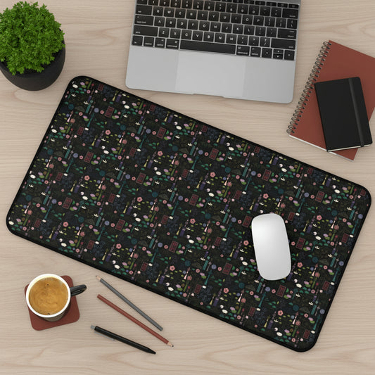 Norigae Night Garden Desk Mat - Elegant K-Pop Desk Accessories