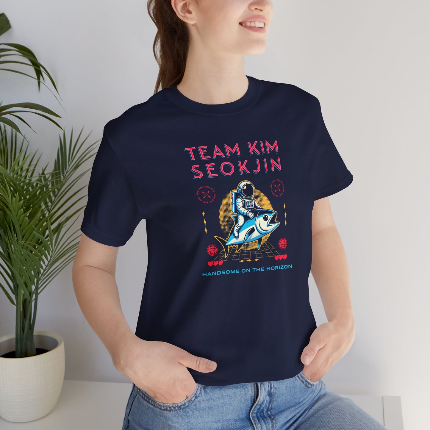 Jin Short Sleeve Shirt - Team Kim Seokjin - Fanmade BTS Merch - Unisex Jersey T-Shirt