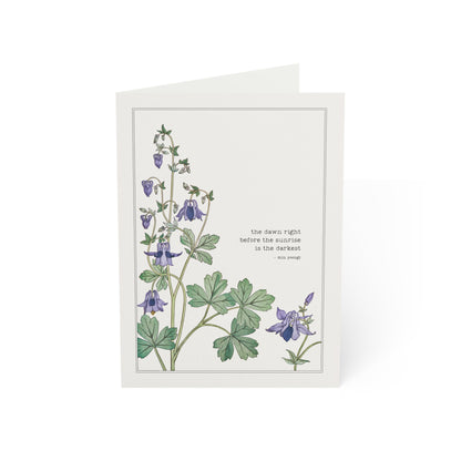 Fanmade BTS Greeting Card - Yoongi Encouragement Quote - Vintage Floral Artwork