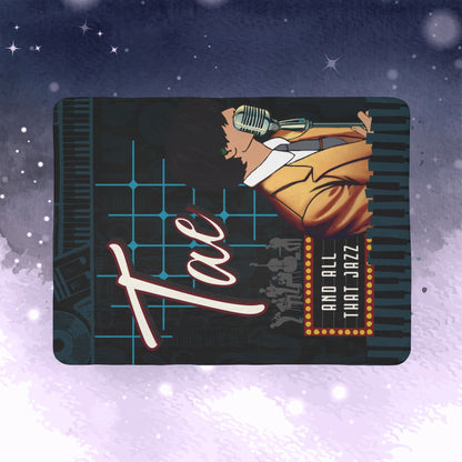 Taehyung Throw Blanket - Retro Series - 50s Jazz Lounge Aesthetic - Cozy Fleece Sherpa Blanket