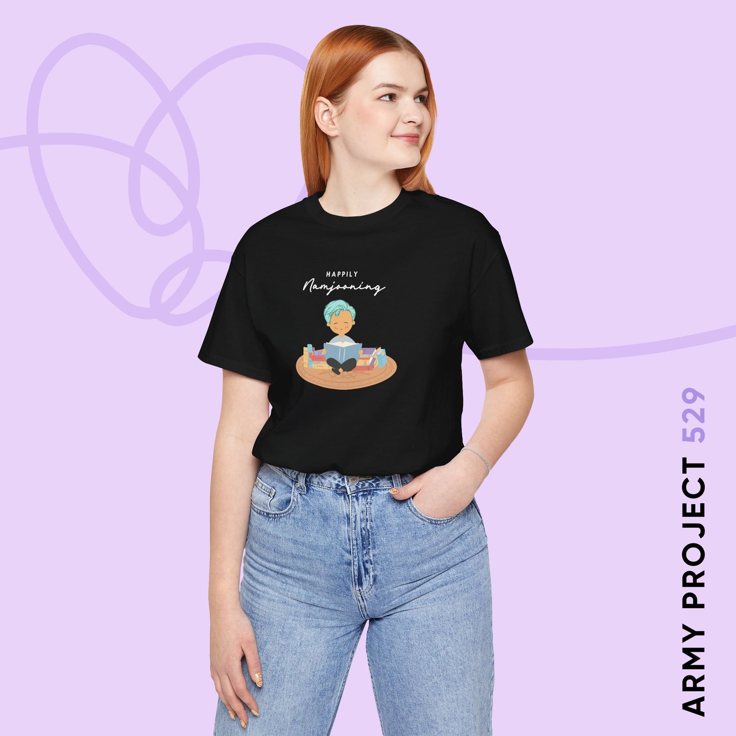 Namjoon Short Sleeve Shirt - Happily Namjooning - Fanmade BTS Merch - Unisex Jersey T-Shirt