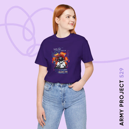 Jung Kook Short Sleeve Shirt - Fanmade BTS Retro Series - Y2K Gamer Aesthetic - Soft Unisex T-Shirt