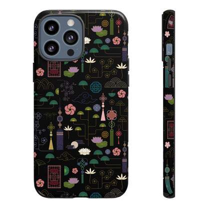Norigae Night Garden Tough Phone Case - Elegant K-Pop Merch - iPhone, Galaxy, Pixel Cover