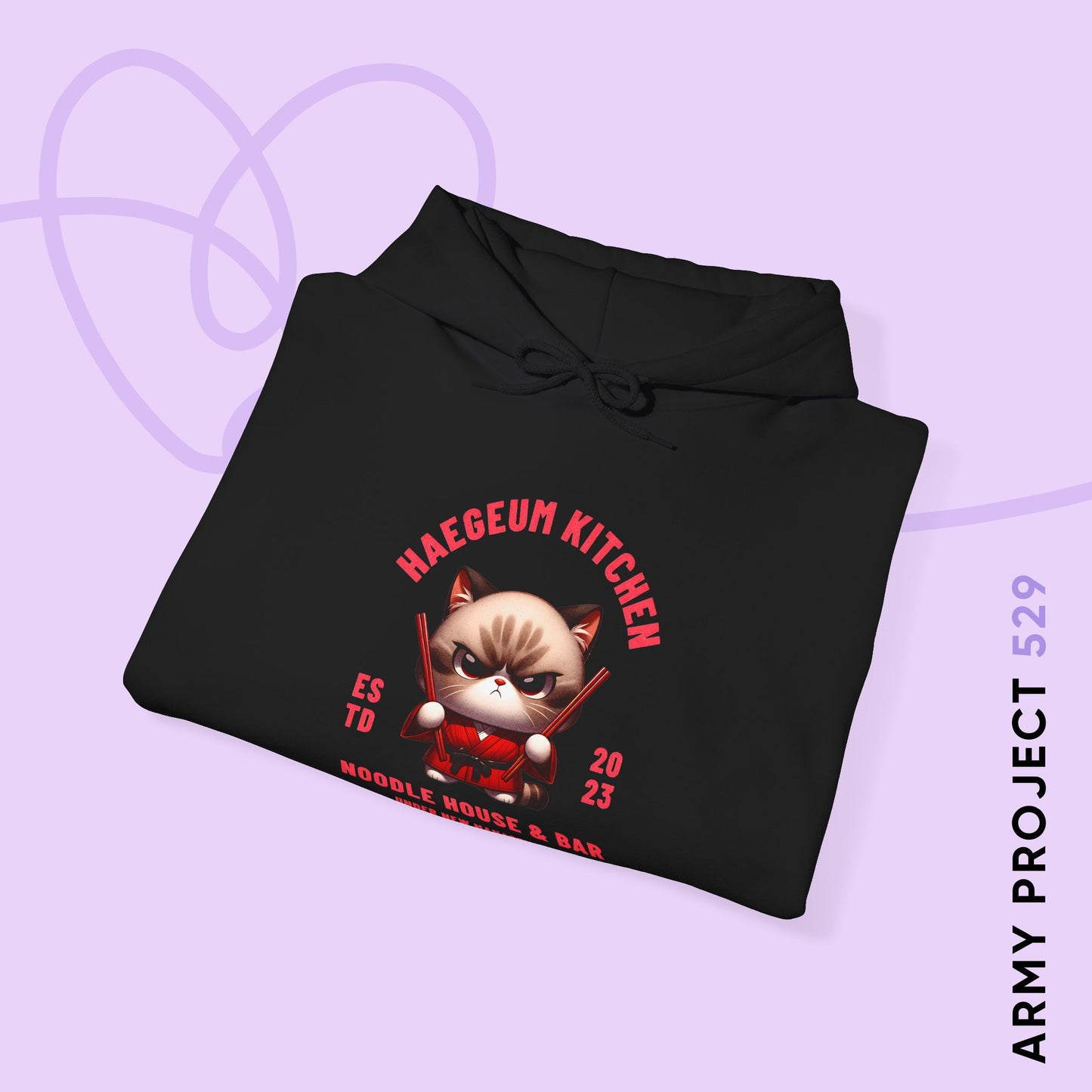 Yoongi Hoodie - Haegeum Noodle House - Fanmade BTS Merch - Cozy Unisex Sweatshirt