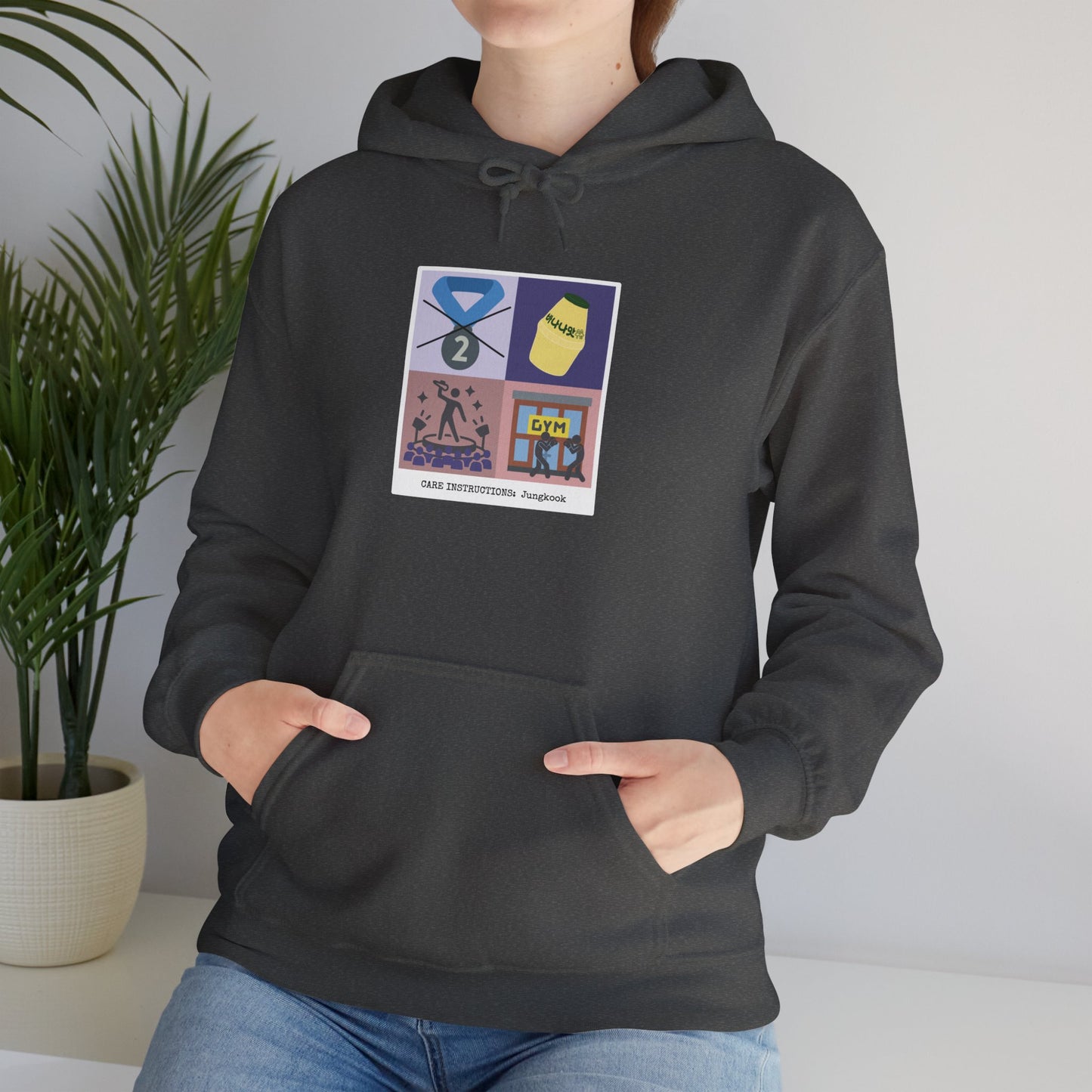 Jung Kook Hoodie - Funny Fanmade BTS Merch - Care Instructions - Cozy Unisex Sweatshirt
