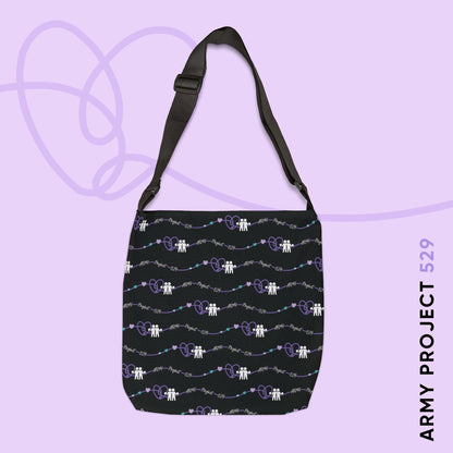 AP529 Heartline Logo Adjustable Tote Bag