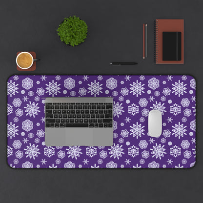 OT7 Desk Mat - Secret Snowflakes (Purple) - Fanmade BTS Desk Accessories