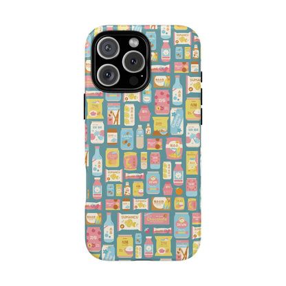 Sweet Pastel Korean Snacks Tough Phone Case - Cute K-Pop Merch - iPhone, Galaxy, Pixel Cover