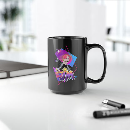 Jimin Coffee Mug - Fanmade BTS Retro Series - 80s Pop Aesthetic - 15 oz Ceramic
