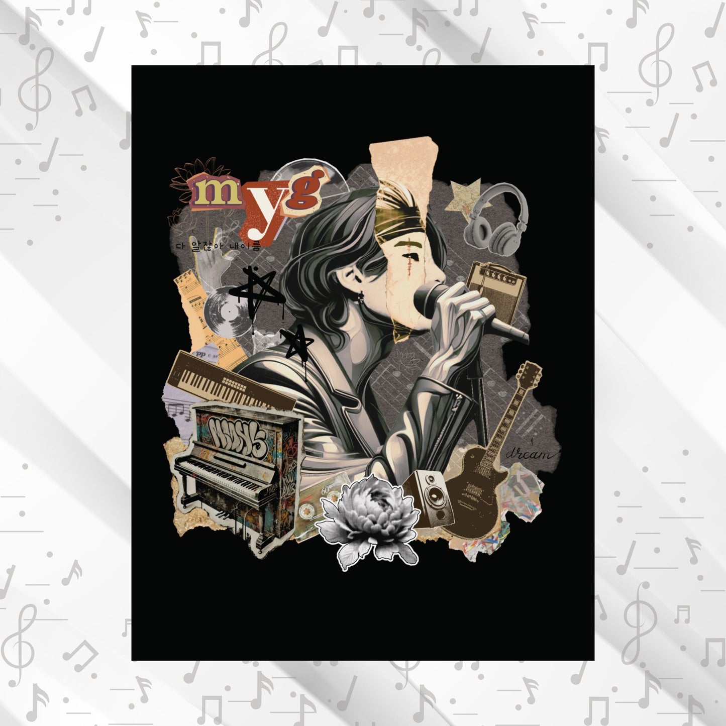 Yoongi 2010s Retro Series Matte Poster