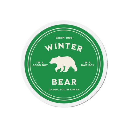 Winter Bear Badge Series Die-Cut Magnet