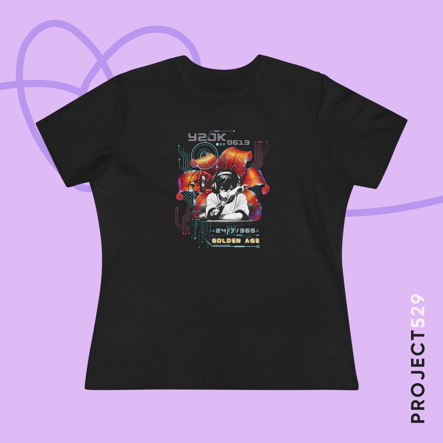 Jungkook Y2JK Retro Series Women's Relaxed Jersey Short Sleeve Tee