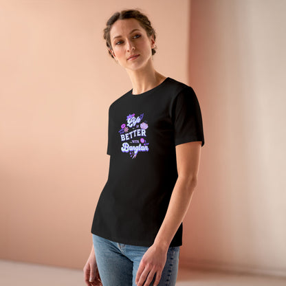 Life is Better with Bangtan Women's Relaxed Jersey Short Sleeve Tee