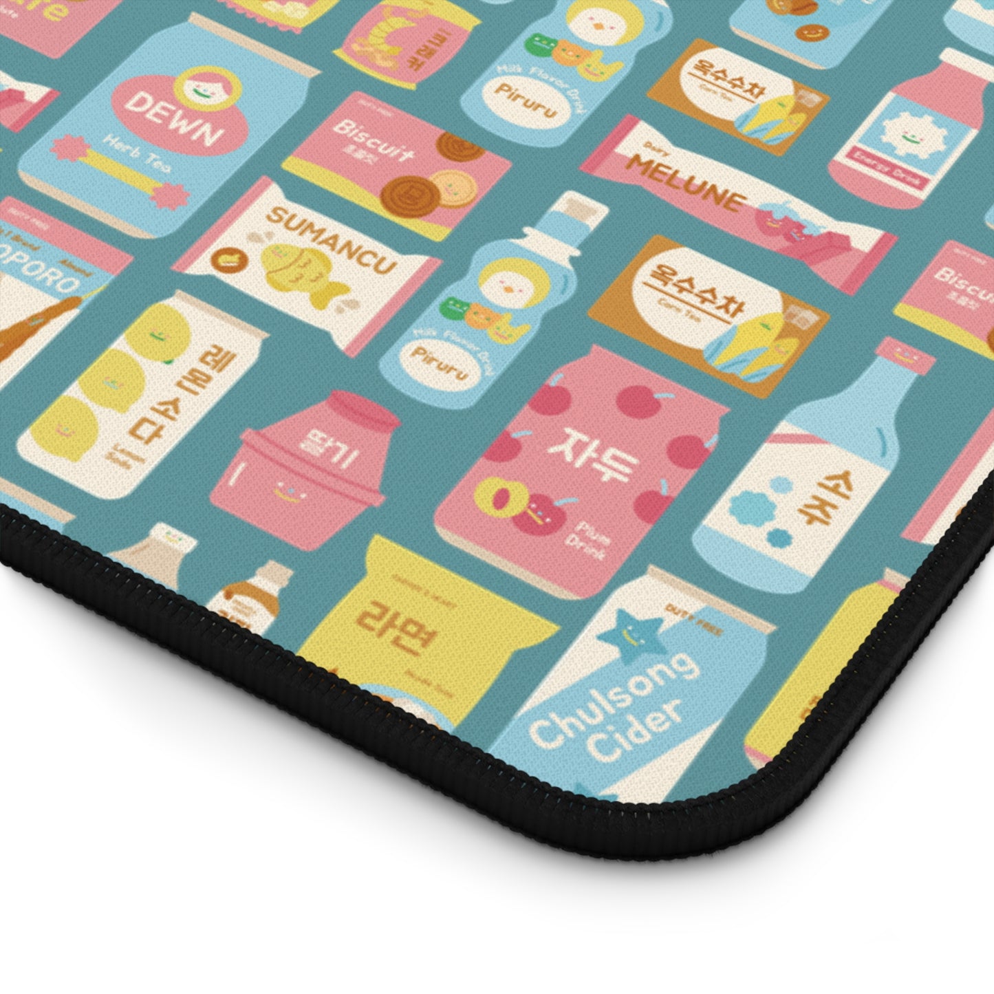 Sweet Pastel Korean Snacks Desk Mat - Cute K-Pop Desk Accessories