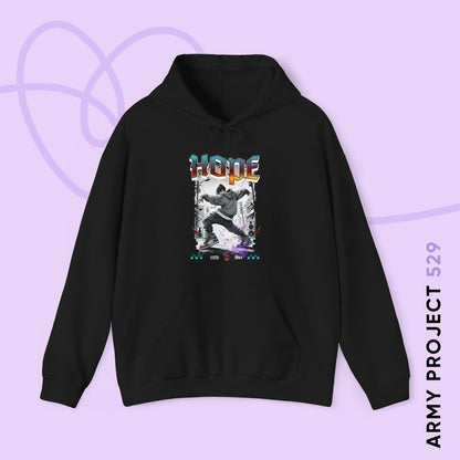 Hobi Hoodie - Fanmade BTS Retro Series - 90s Hip-Hop Aesthetic - Cozy Unisex Sweatshirt