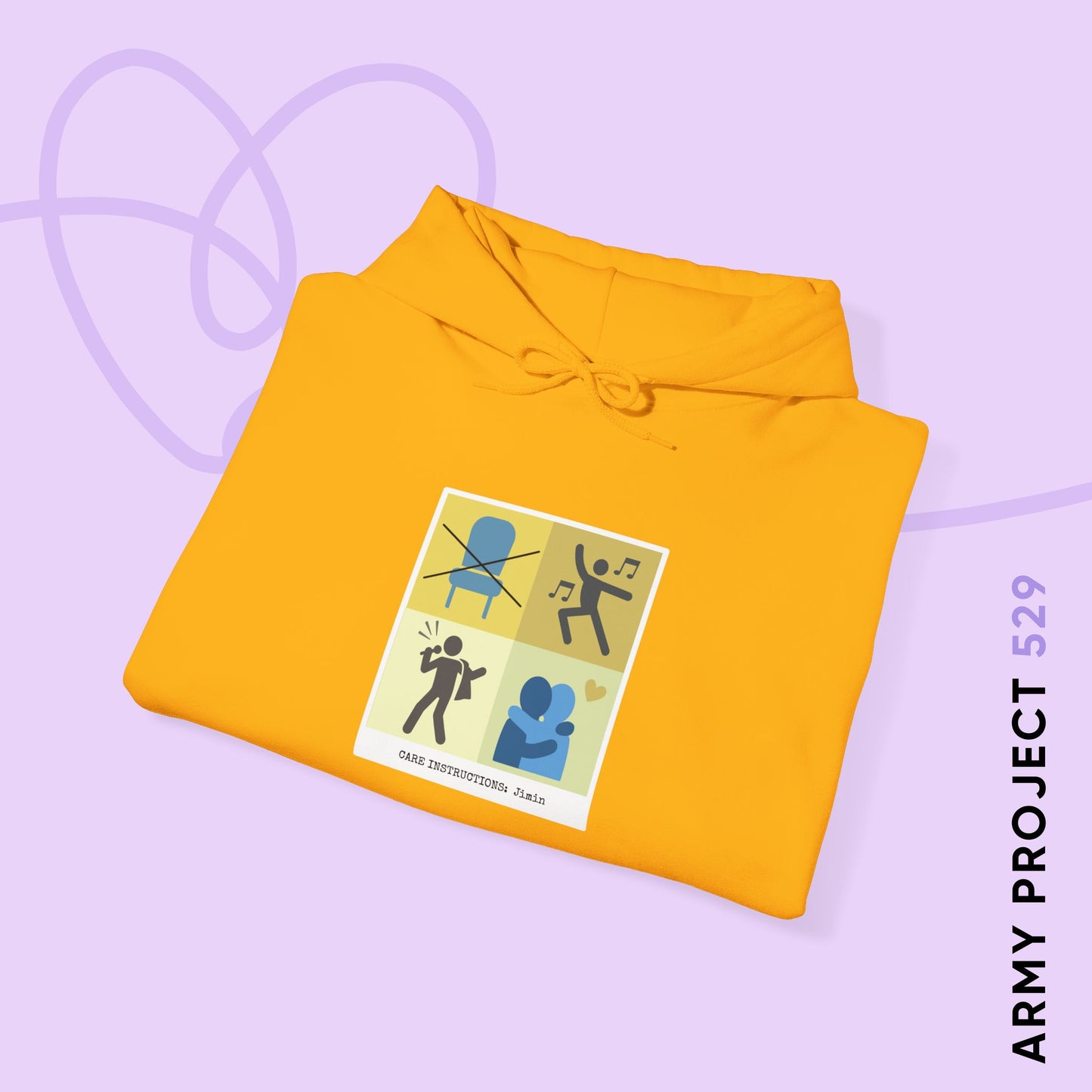 Jimin Hoodie - Funny Fanmade BTS Merch - Care Instructions - Cozy Unisex Sweatshirt