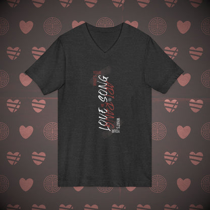 OT7 V-Neck Shirt - Arirang Love Song Mirror - Unisex Jersey T-Shirt