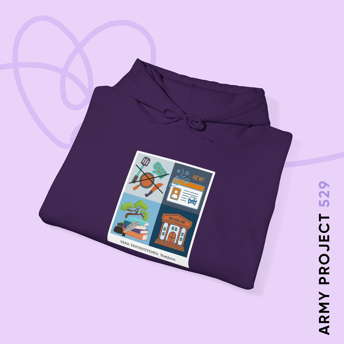 Namjoon Hoodie - Care Instructions - Cozy Unisex Sweatshirt