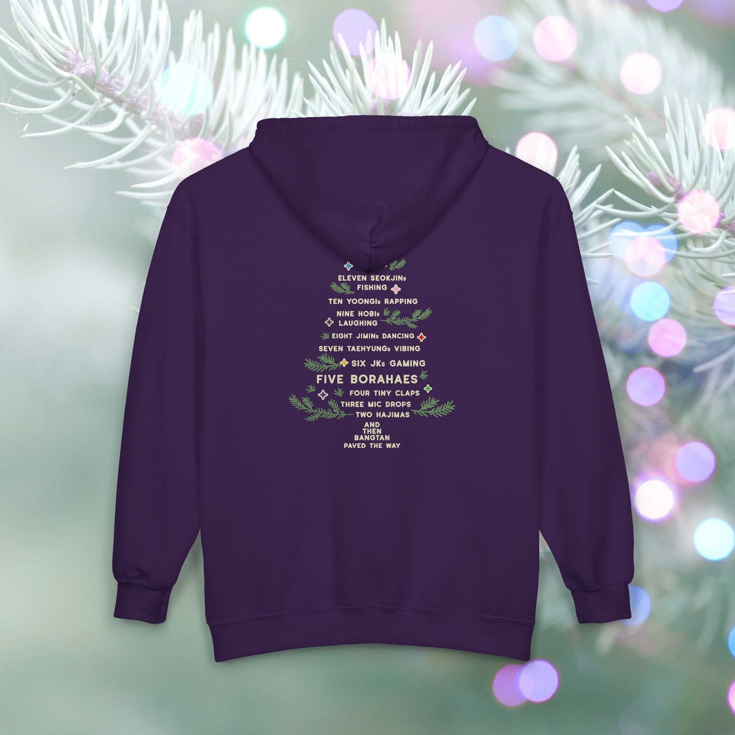 OT7 Zip Hoodie - 12 Days of Bangtan - Fanmade BTS Merch - Full Zip Sweatshirt