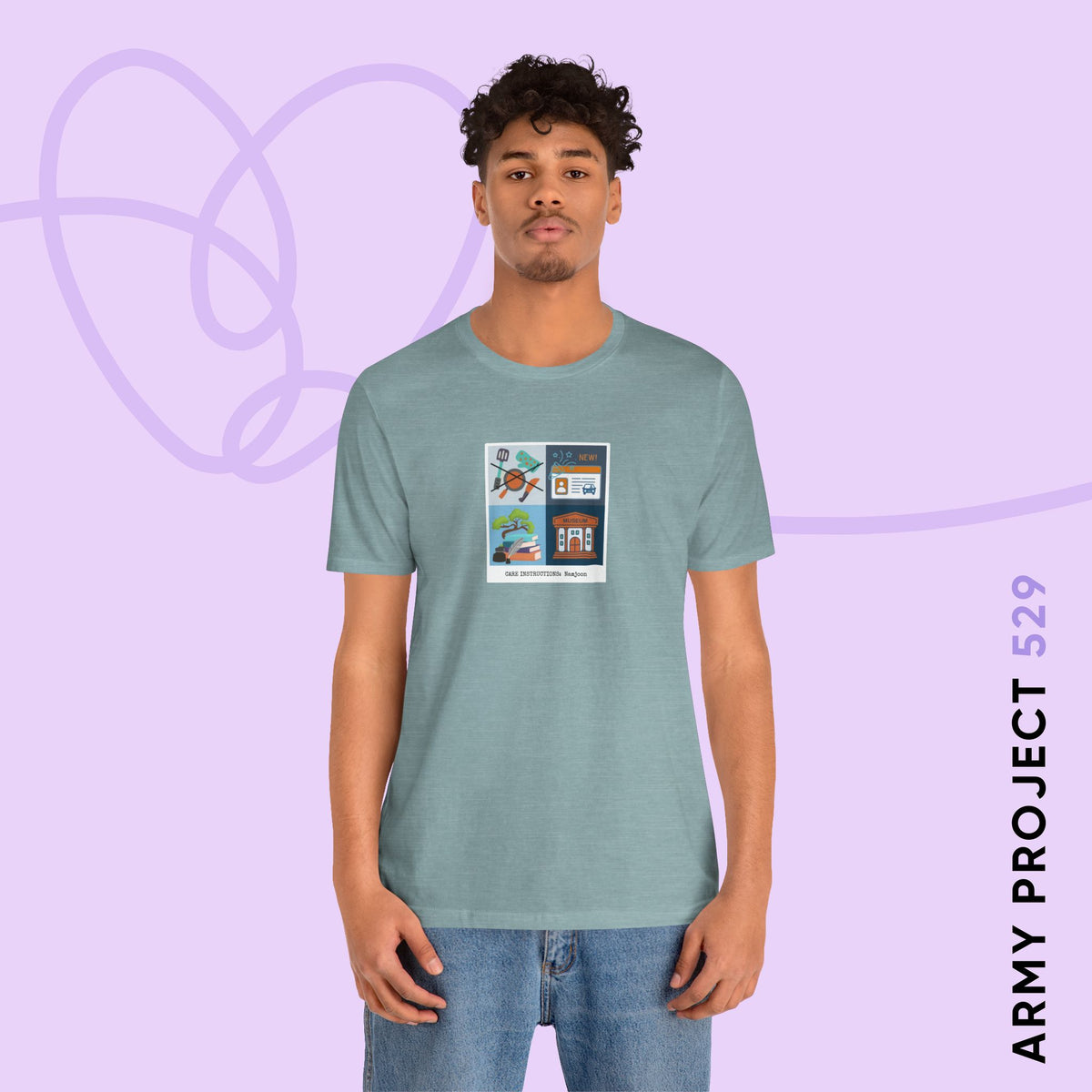 Namjoon Short Sleeve Shirt - Funny Fanmade Merch - Care Instructions - Soft Unisex T-Shirt