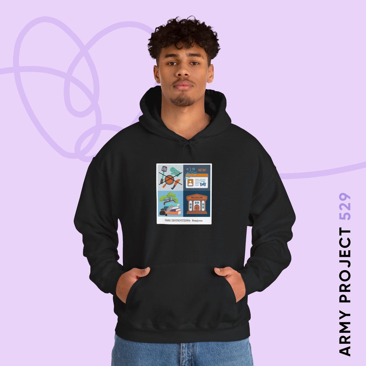 Namjoon Hoodie - Care Instructions - Cozy Unisex Sweatshirt