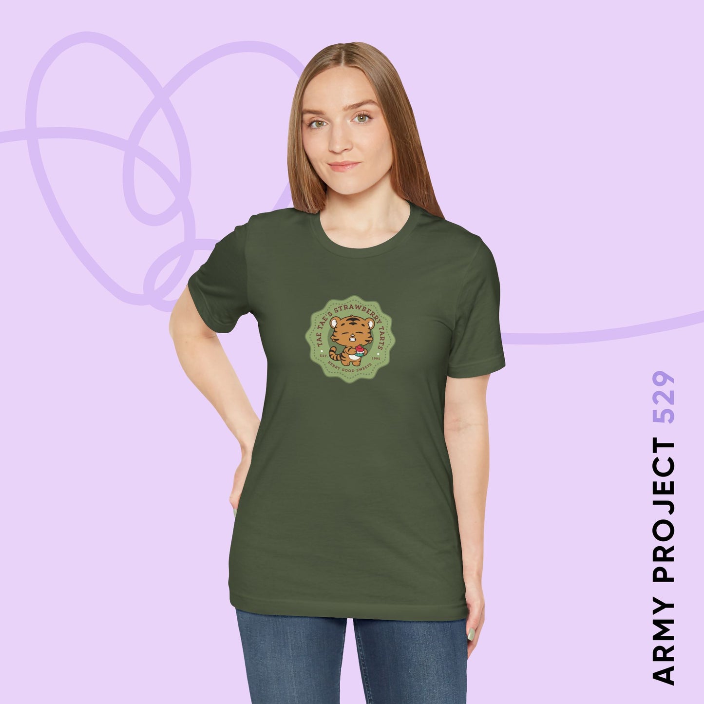 Tae Tae Strawberry Tarts Bakery Series Unisex Jersey Short Sleeve Tee