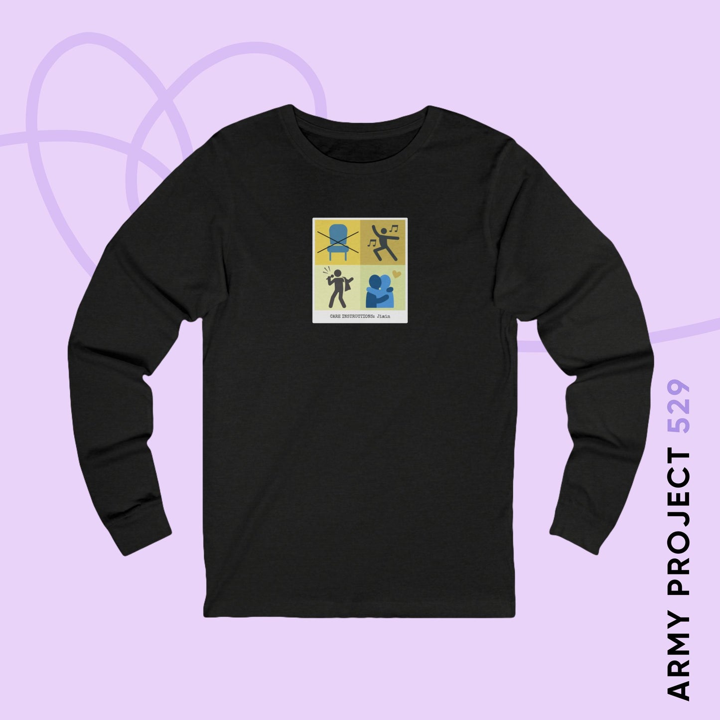 Jimin Long Sleeve Shirt - Funny Fanmade BTS Merch - Care Instructions - Soft Unisex T-Shirt