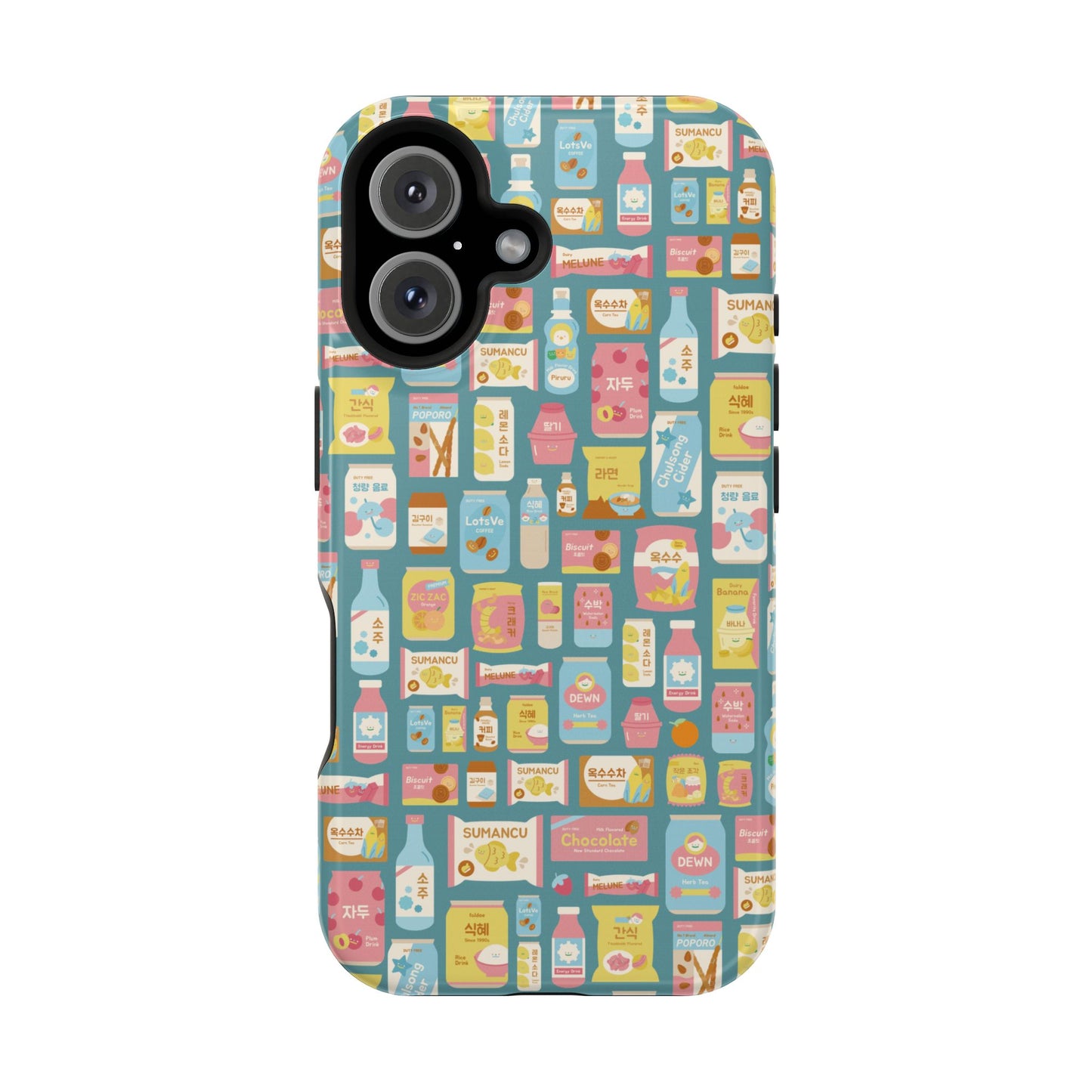 Sweet Pastel Korean Snacks Magnetic Tough Phone Case - Cute K-Pop Merch - iPhone, Galaxy, Pixel Cover
